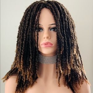 “Put On & Go” Black/Auburn Premium Synthetic Bob Marley Style Dreadlock Wig